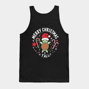 Merry Christmas Y'all - Tiny Turtle Xmas Tank Top